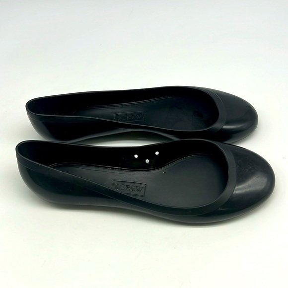 J Crew - Black Round Toe Ballet Flat Lightweight Jellies Ballet Flats Size 7 - Picture 1 of 14